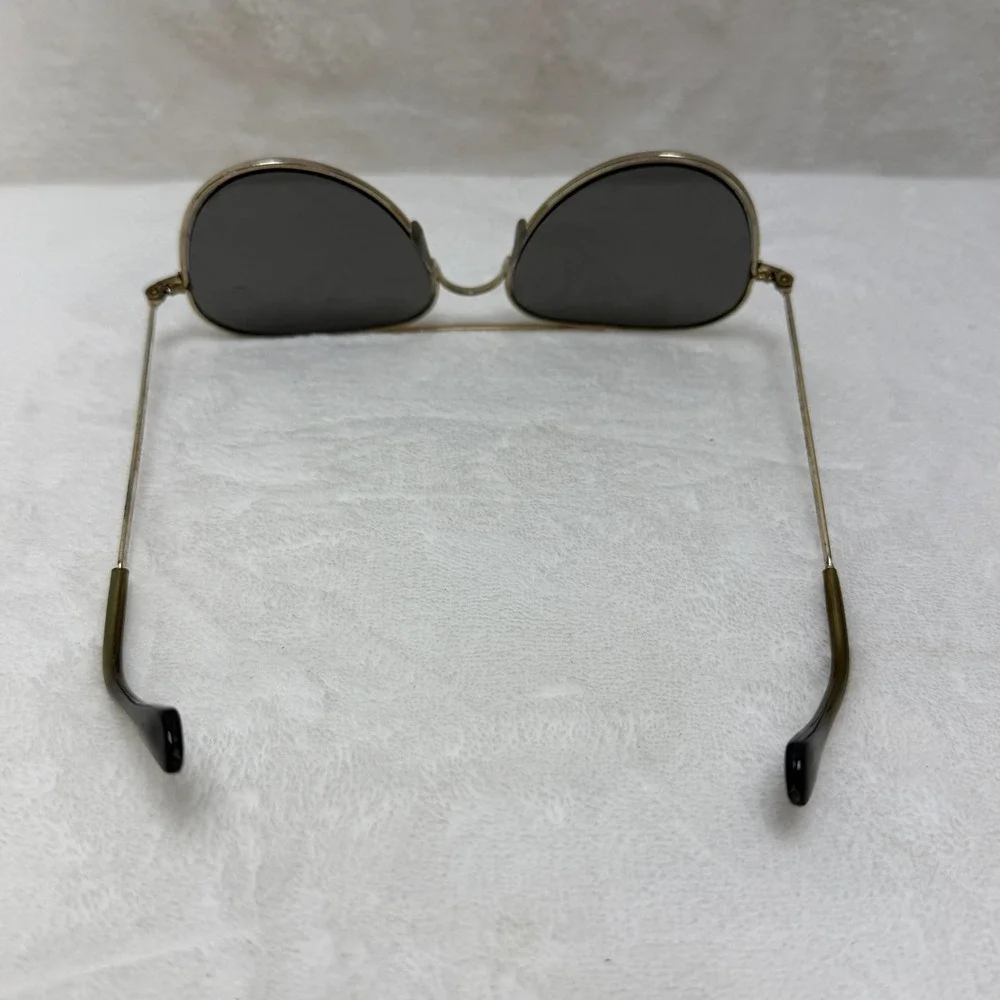 VTG Foster Grant FF77‎ Aviator Sunglasses Gold Metal Frame Gray Lens USA  Mens